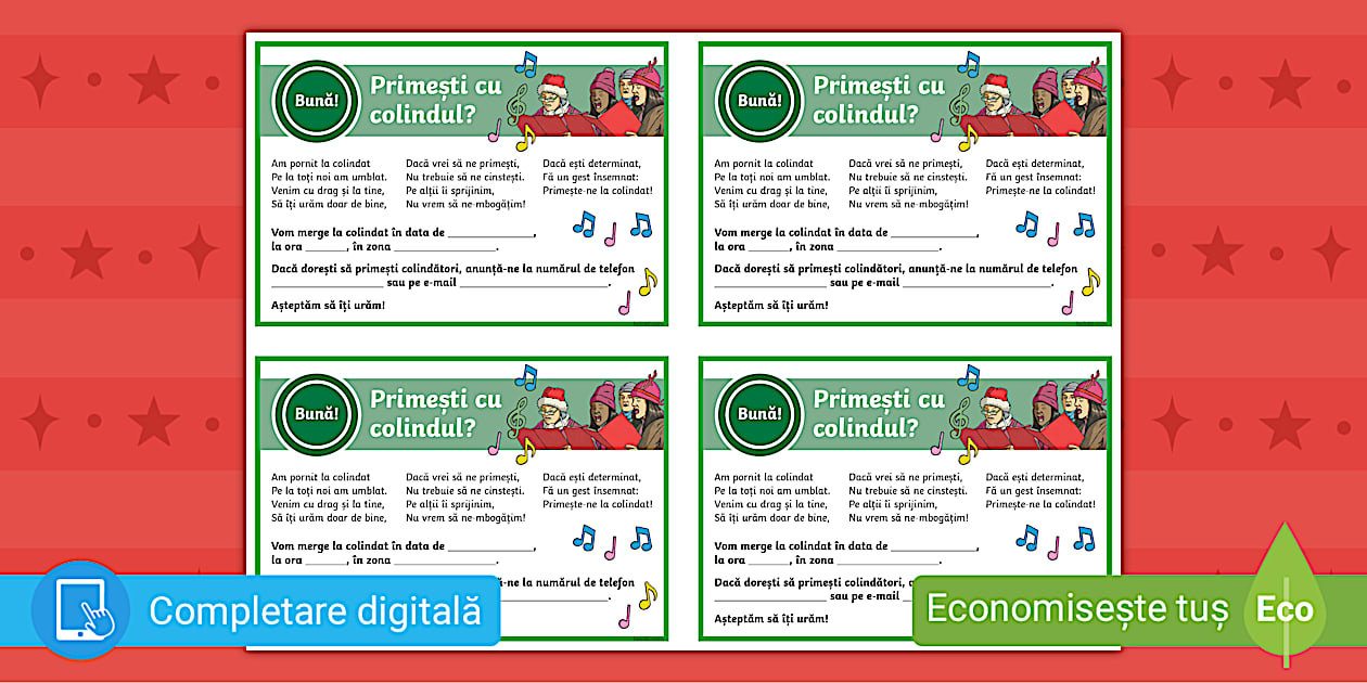 Primești cu colindul? – Bilet pentru comunitatea locală