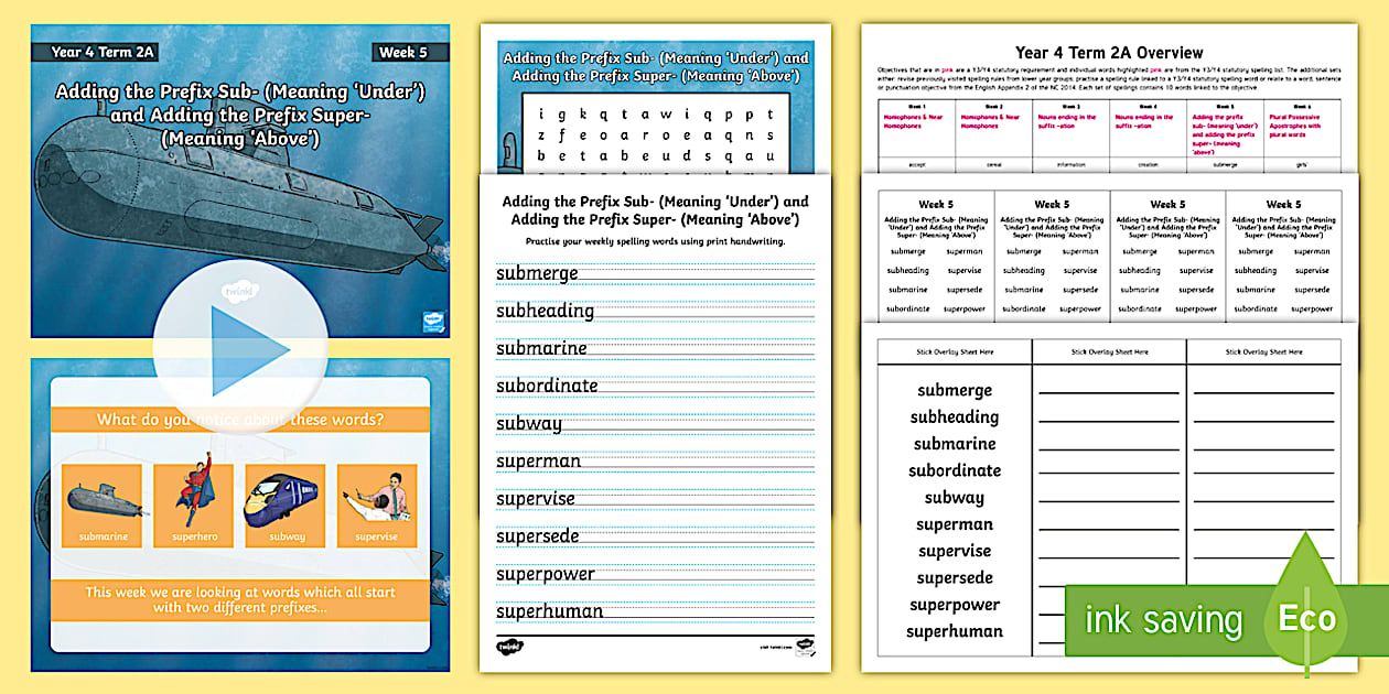 Year 4 Term 2A Week 5 Spelling Pack (teacher made) - Twinkl