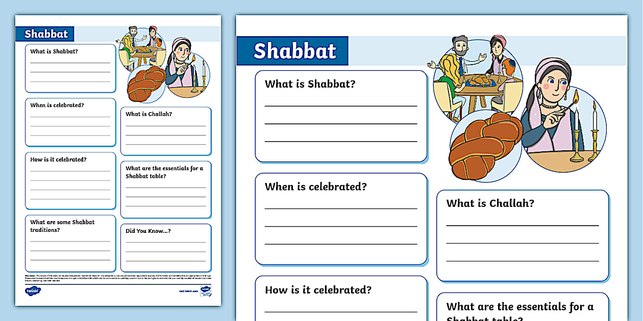 Shabbat Fact File Template (Teacher-Made) - Twinkl