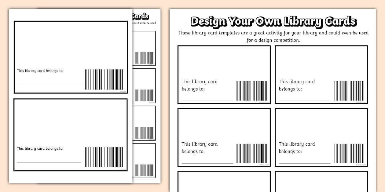 Design a library card activity hecho por educadores 
