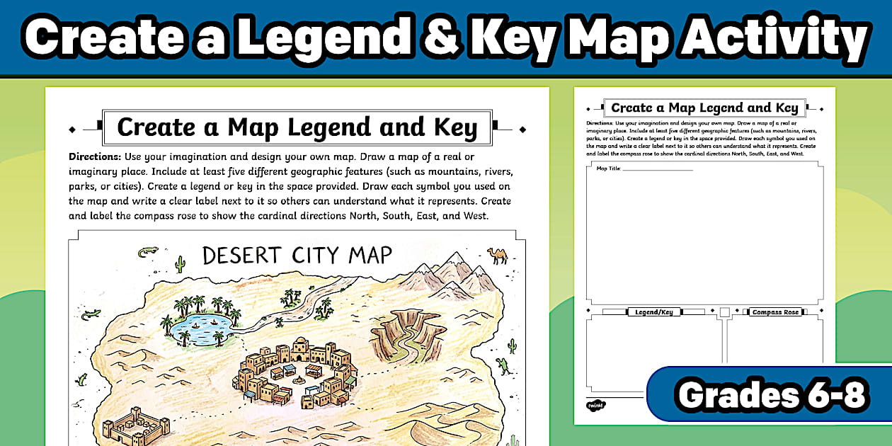 Create a Legend or Key Map Activity for 6th-8th Grade