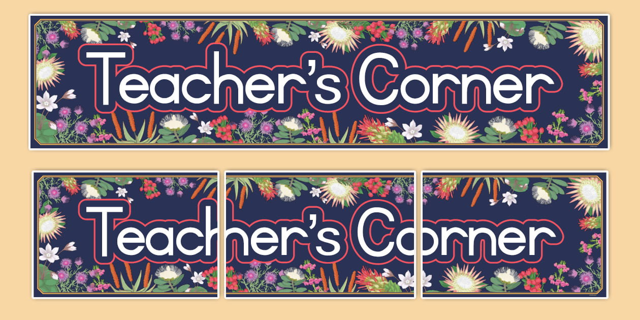Fynbos-Themed Teacher's Corner Display Banner - Twinkl