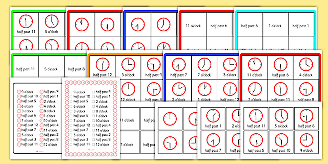 Time Bingo Game - Primary Resource (teacher made) - Twinkl