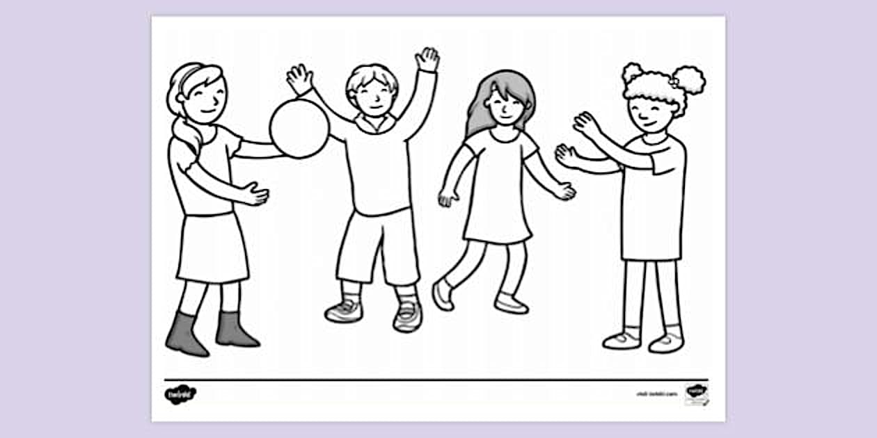 Children and Fun Colouring Page | Colouring Sheets