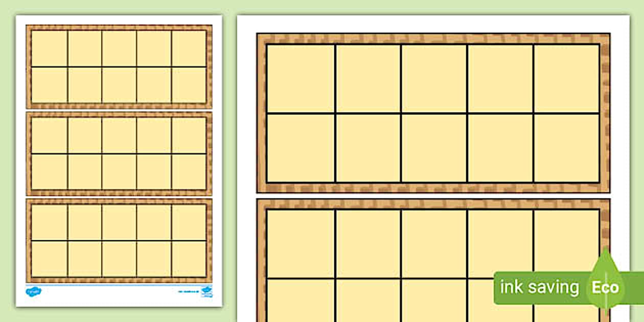👉 Natural Hessian Ten Frame (Hecho por educadores)