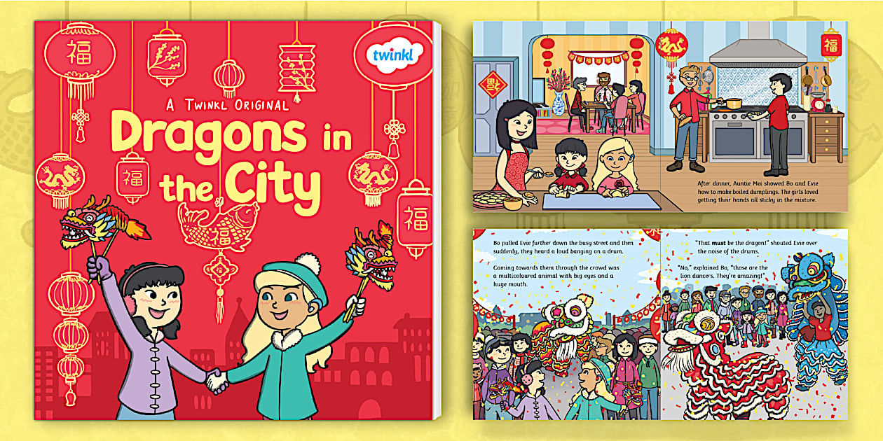 Chinese New Year Story for Kids | Dragons in the City eBook