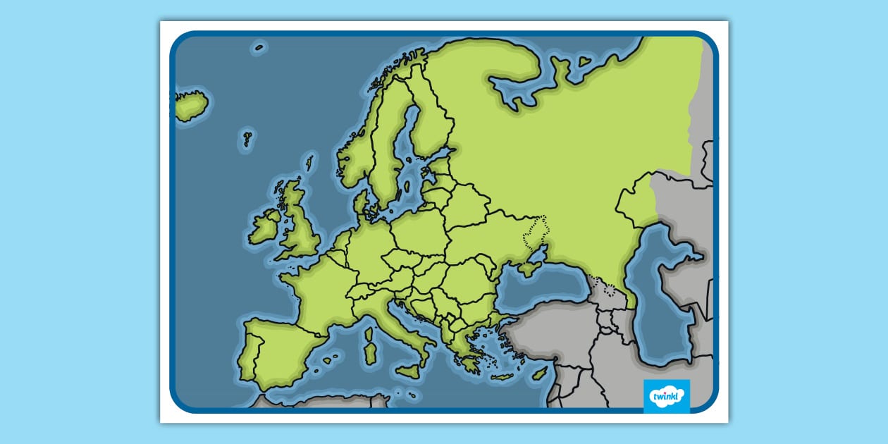 Blank Map of Europe Poster