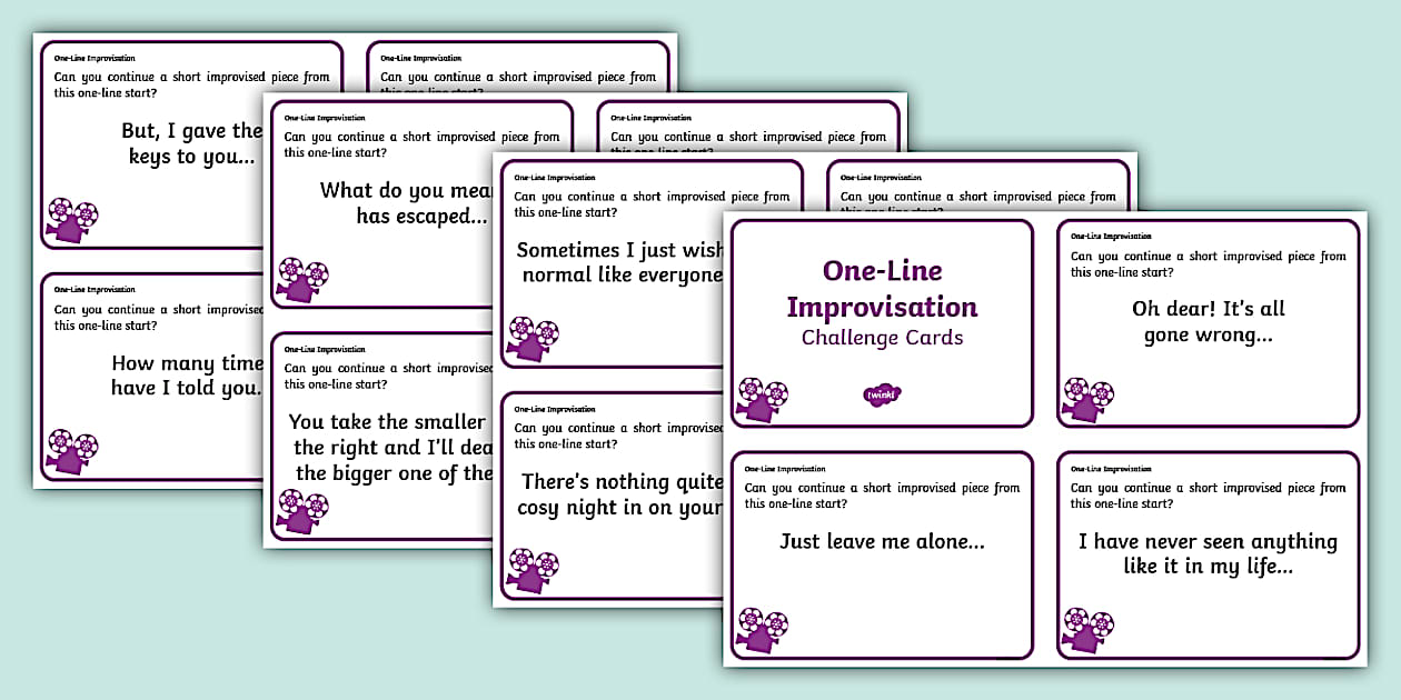 Drama: One Line Challenge Cards