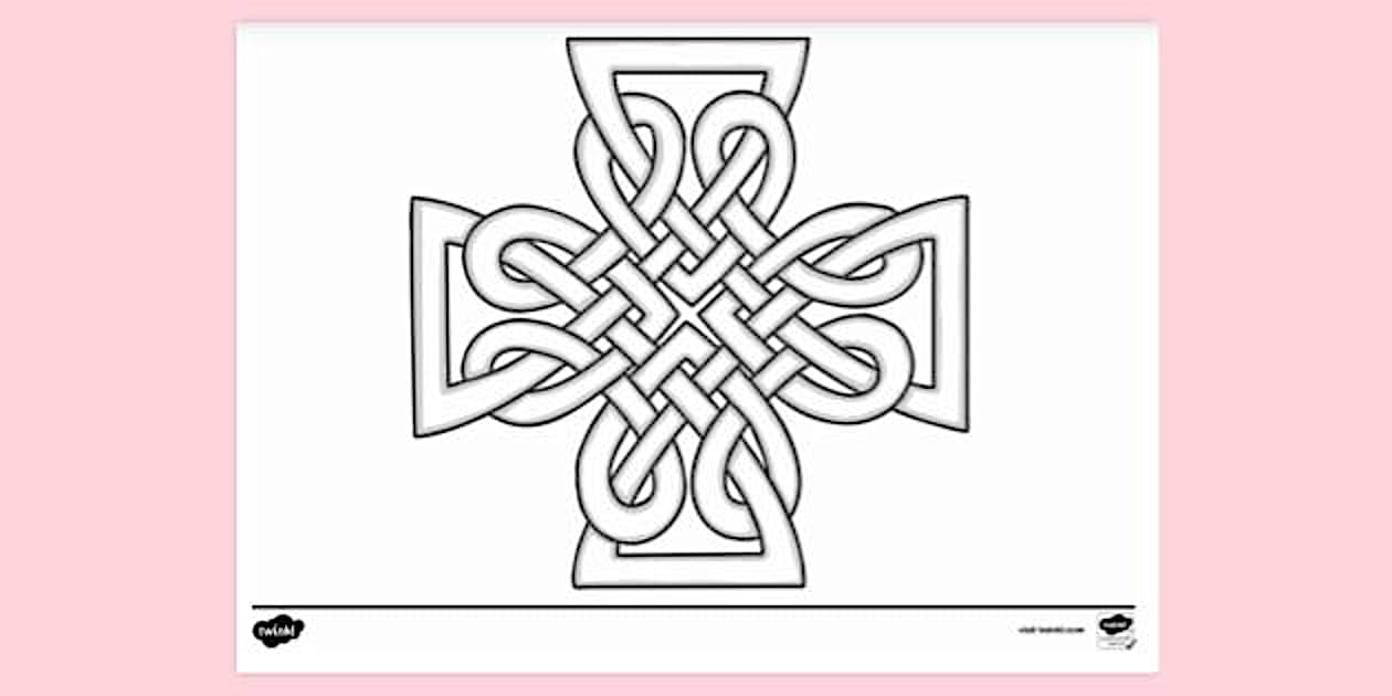 Celtic Knot Colouring Sheet | Colouring Sheets - Twinkl