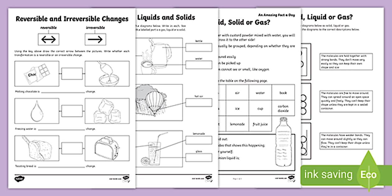 Changing State: Solids, Liquids and Gases Activity Pack