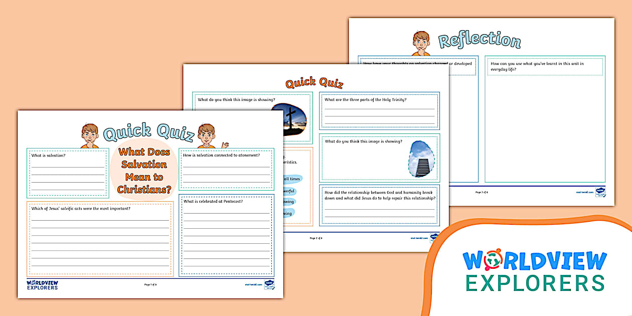 Salvation Quick Quiz and Reflection (Teacher-Made) - Twinkl