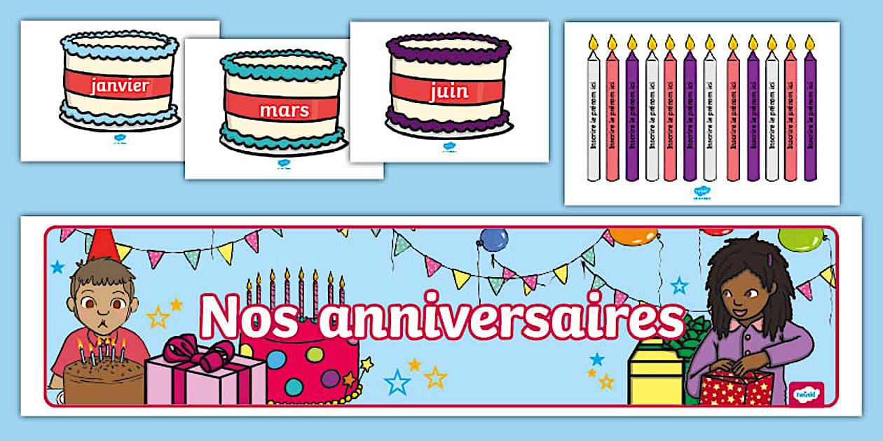 Pack de ressources pour anniversaires à éditer Twinkl — free download