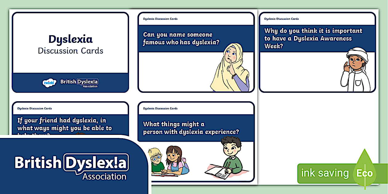 FREE! - Dyslexia Discussion Cards (teacher made) - Twinkl