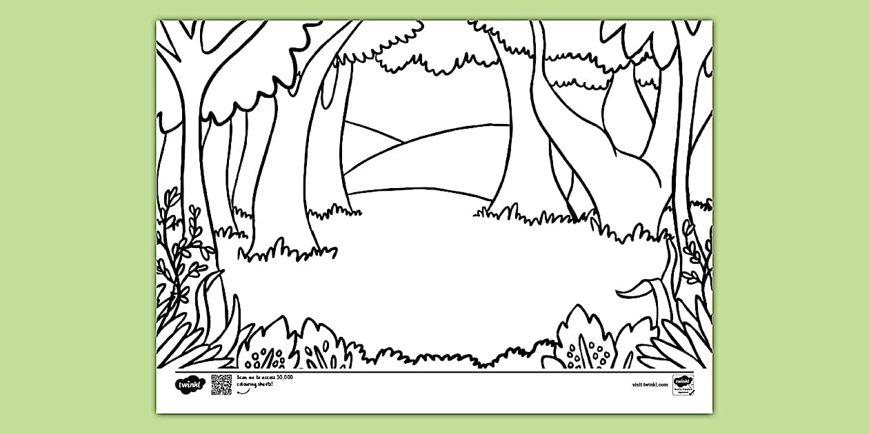 Jungle Background Colouring Sheet - Creative Activity