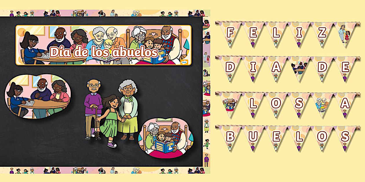 Periódico mural: Día de los abuelos | Twinkl - Twinkl