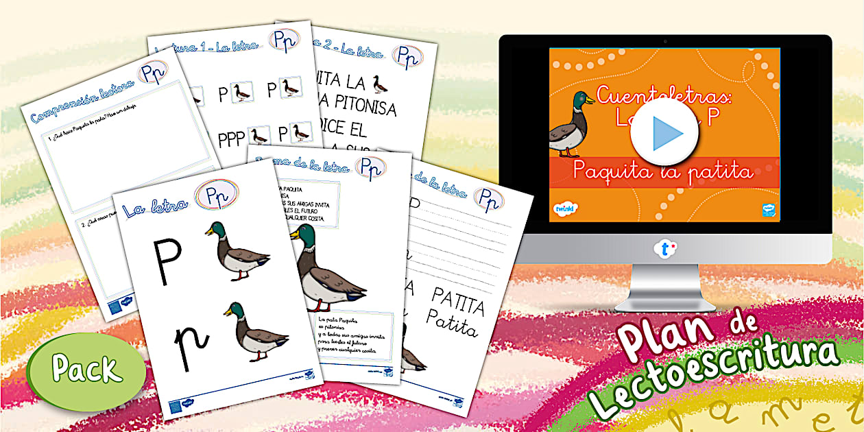 Pack de recursos: Plan de lectoescritura - La letra P