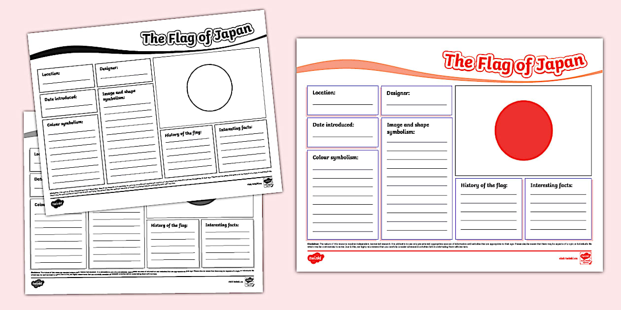 * NEW * Japan Flag Fact File Template (nauczyciel wykonał)