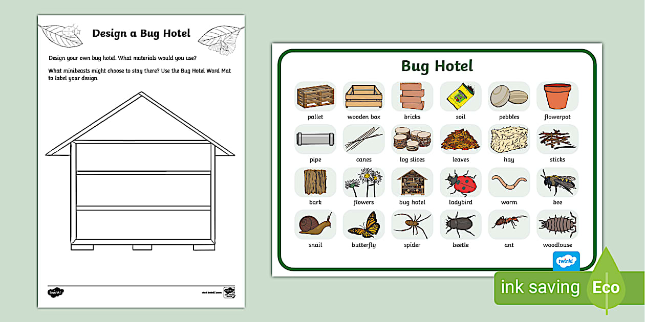 Bug Hotel Design Template - Twinkl