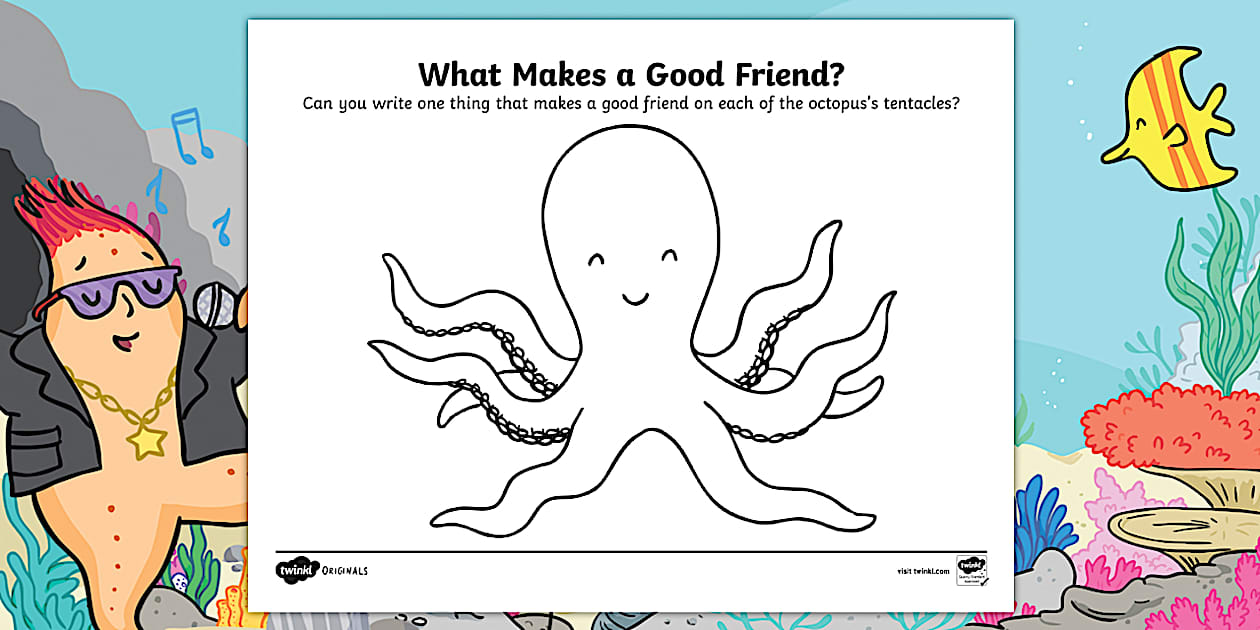 Starry Eyed Stan What Makes a Good Friend Worksheet Twinkl