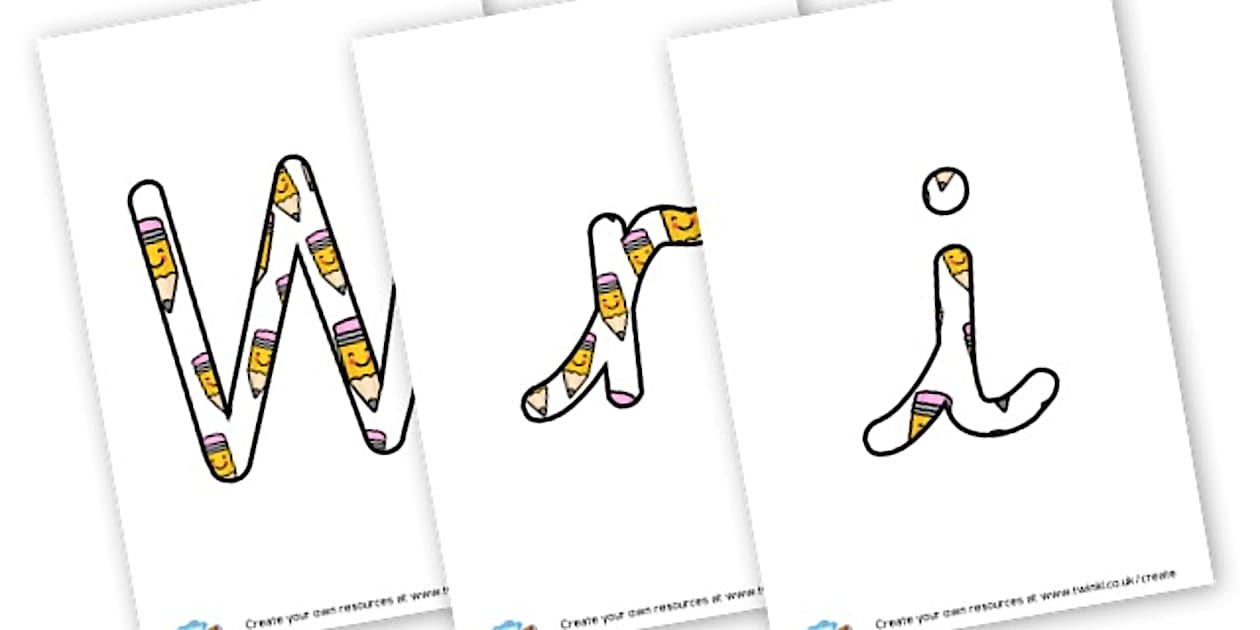 Printable Writing Area Display Lettering - Twinkl