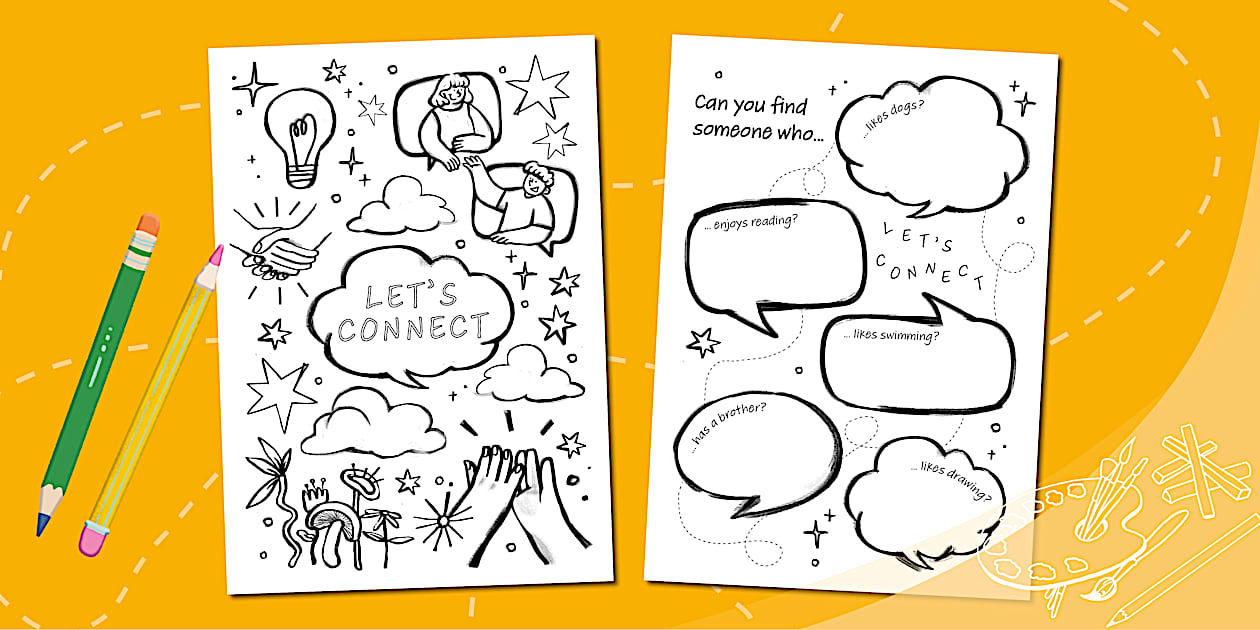 Children's Mental Health Week Let's Connect Activity Poster