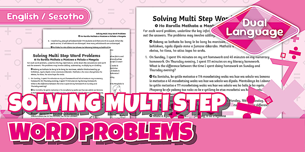 Grade 4 - Term3 - Solving Multi-Step Word Problems - Sesotho