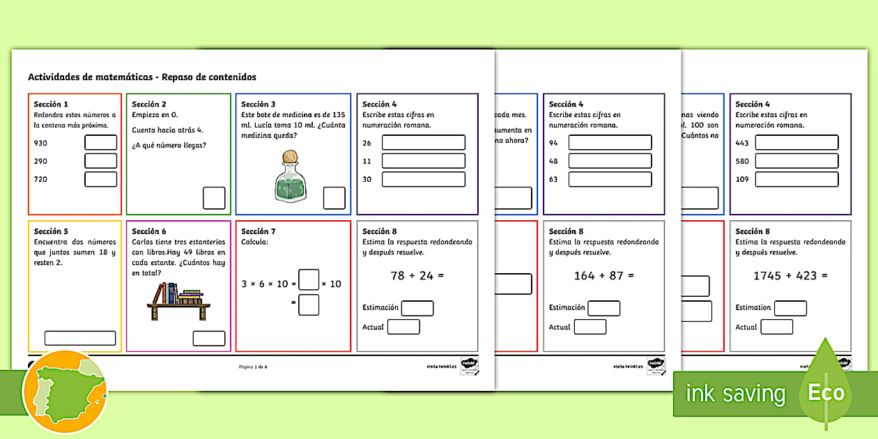Actividad De Aplicacion Matematicas 3 Etapa 4 www.twinkl.ca