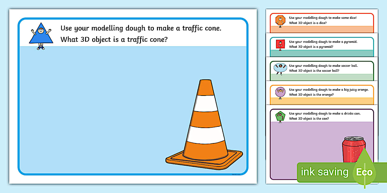 3D Objects Modelling Dough Mats (teacher made) - Twinkl