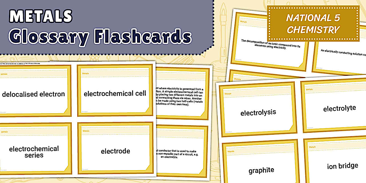 National 5 Metals: Glossary Flashcards
