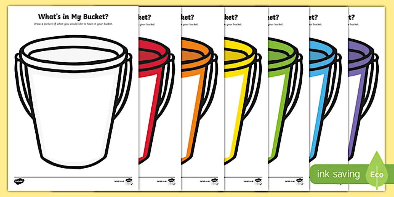 Editable What's in My Bucket? Worksheet (teacher made)