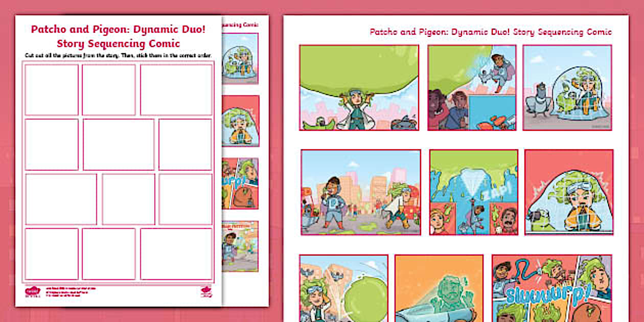 Patcho and Pigeon: Dynamic Duo! Story Sequencing Comic