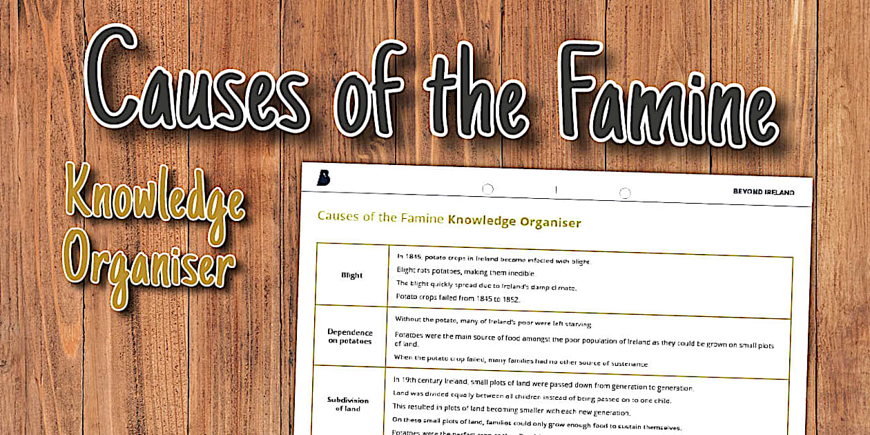 Causes of the Famine Knowledge Organiser