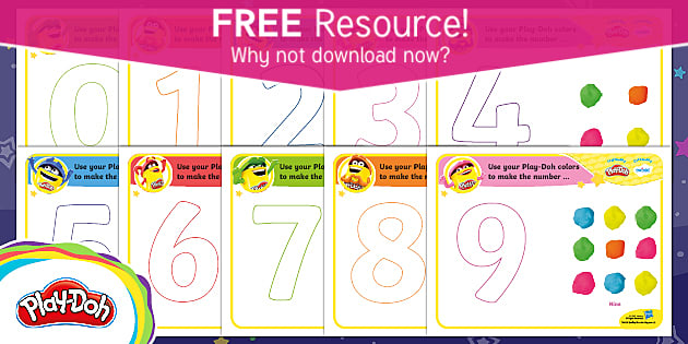 FREE Play-Doh 0-10 Make the Number Mats (teacher made)