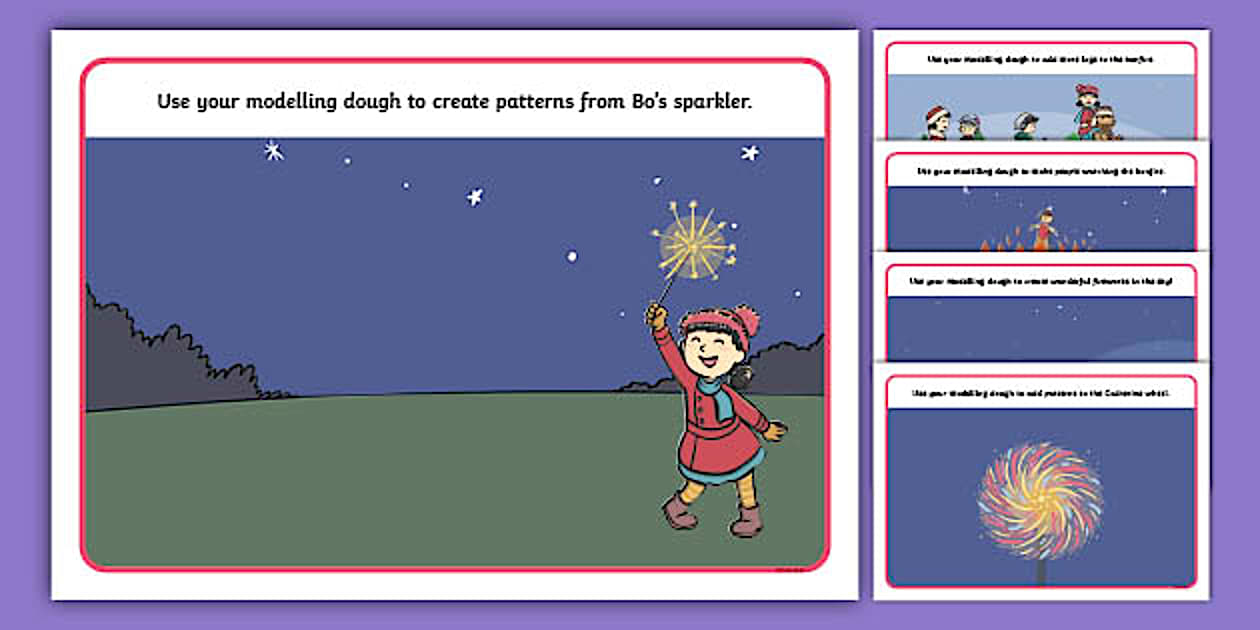 Sparks in the Sky Modelling Dough Mats (teacher made)