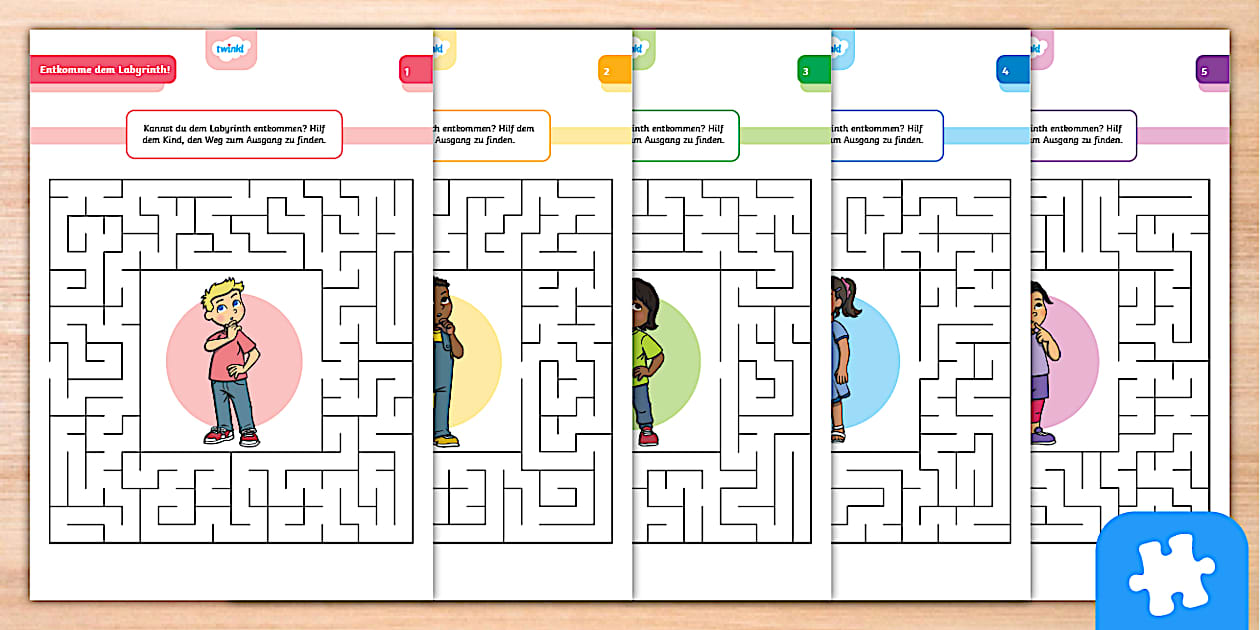 Dem Labyrinth entkommen - Arbeitsblätter (teacher made) Bildidee 