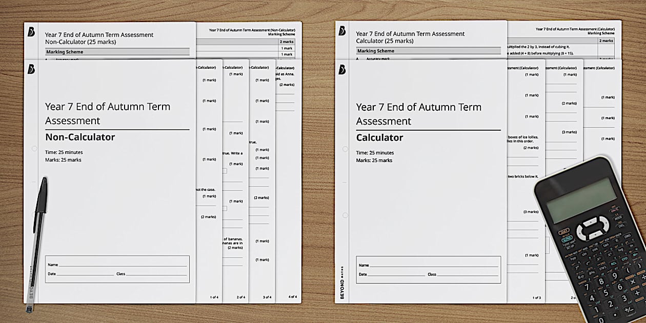  year 7 end of autumn term maths assessment twinkl