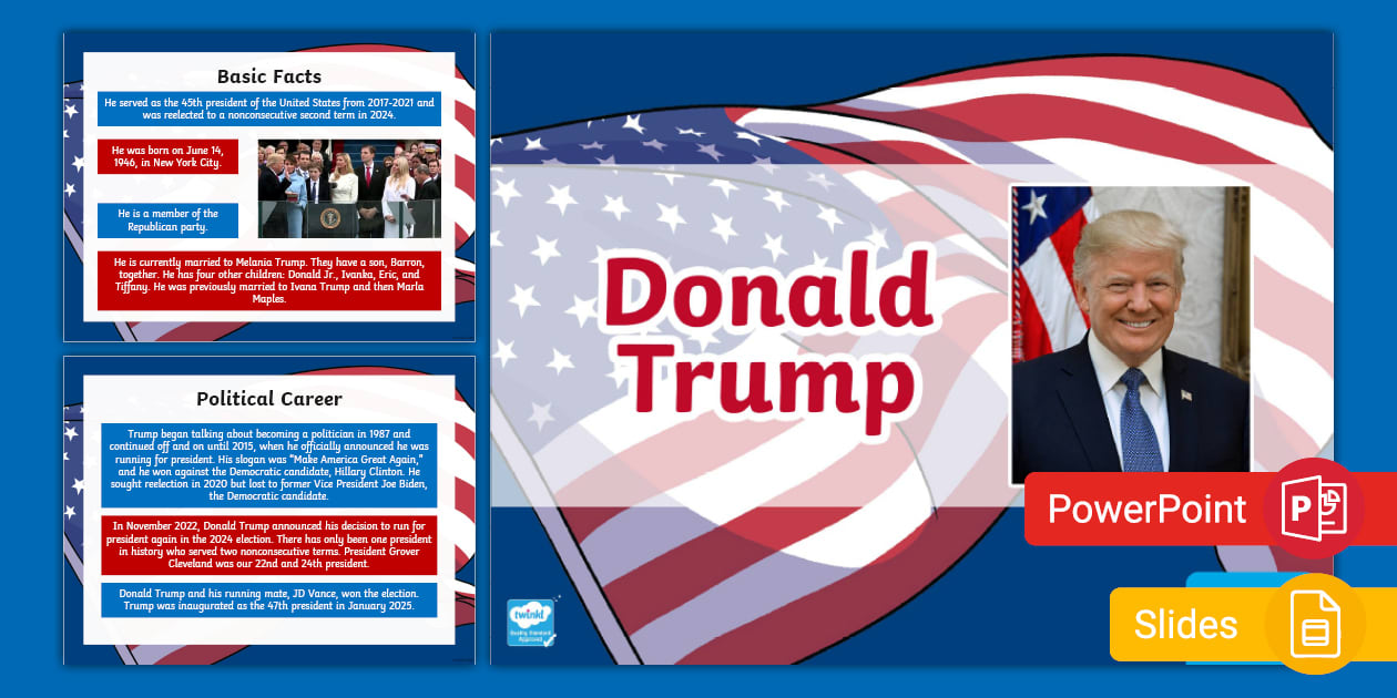 Donald Trump PowerPoint & Google Slides for 6th-8th Grade