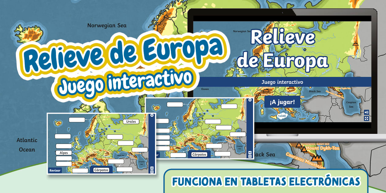 Juego interactivo: Relieve de Europa