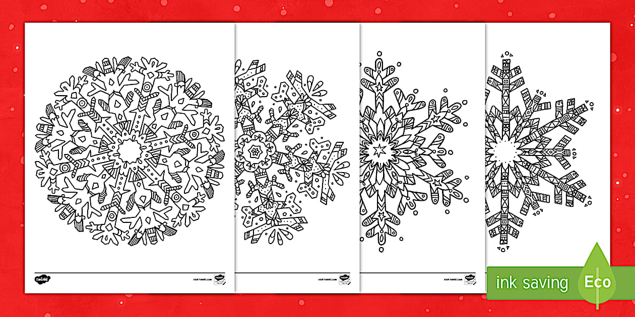 Snowflakes Mindfulness Coloring Sheets (teacher made)