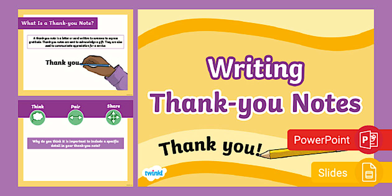 Writing Thank-you Notes PowerPoint & Google Slides