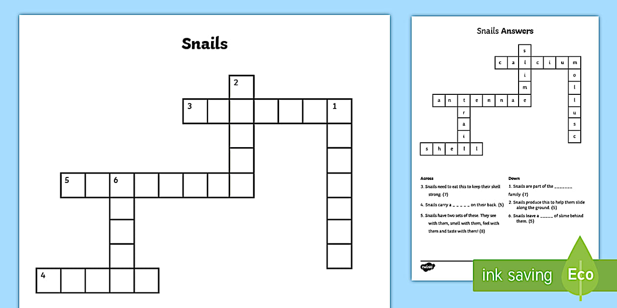 Snails Crossword