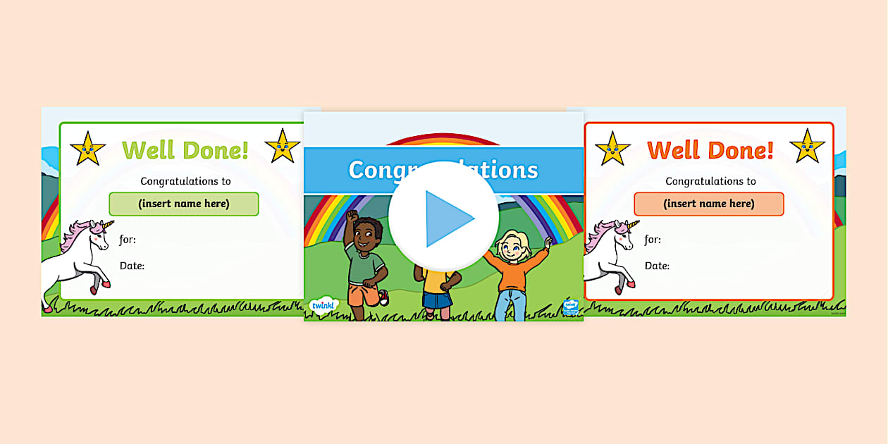 Editable Certificate for Presentations PowerPoint Twinkl