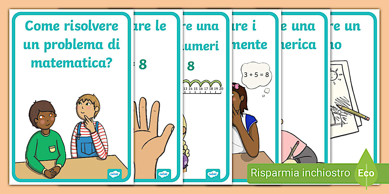 Poster: Risolvere i problemi di matematica (teacher made)