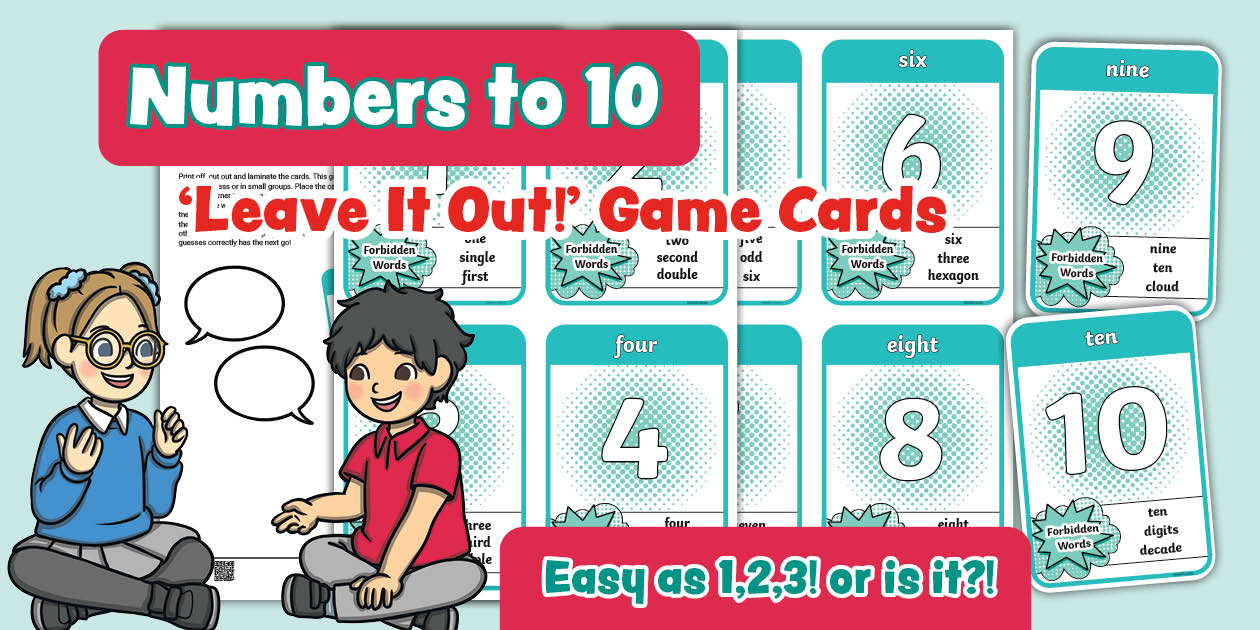 * NEW * Numbers to 10 'Leave It Out!' Game Cards