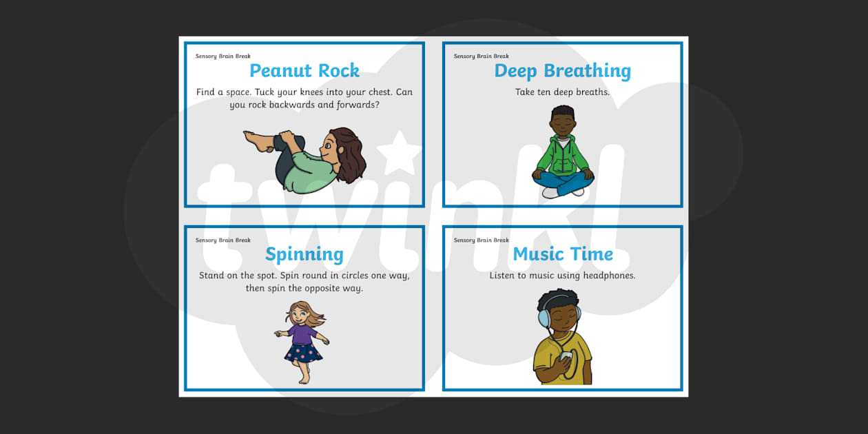Classroom Sensory Break Activities - Activity Cards