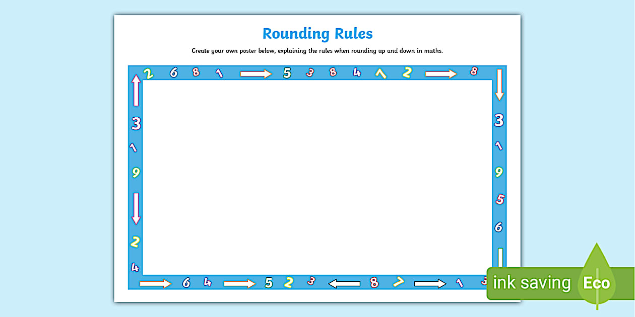  rounding rules poster activity twinkl