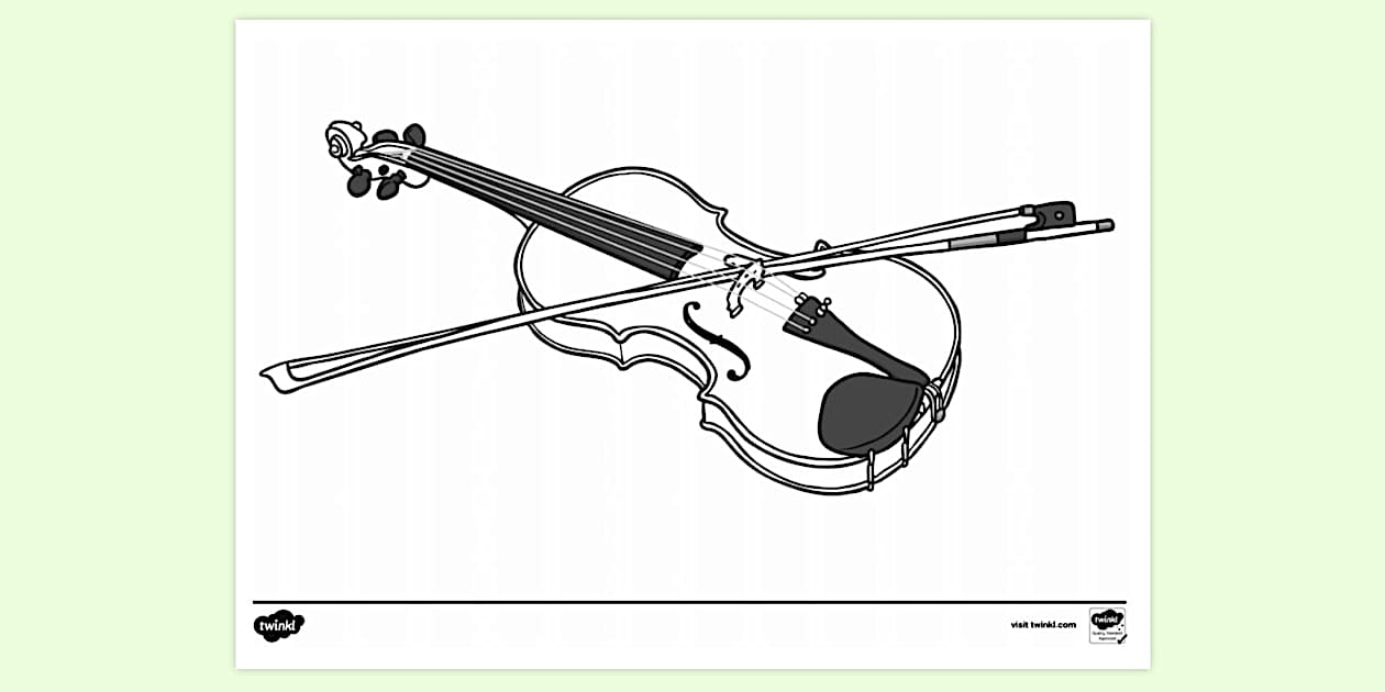 Viola Music Instrument Colouring Sheet | Colouring Sheets