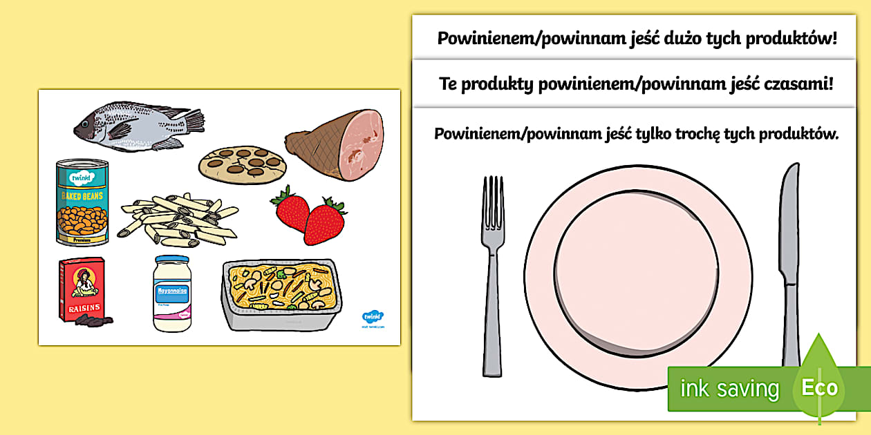 Zdrowe odżywianie | Zadanie | Szablony (teacher made)
