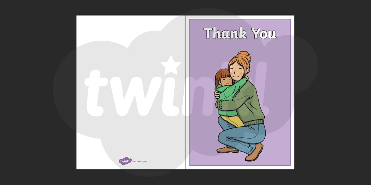thank you card template tes