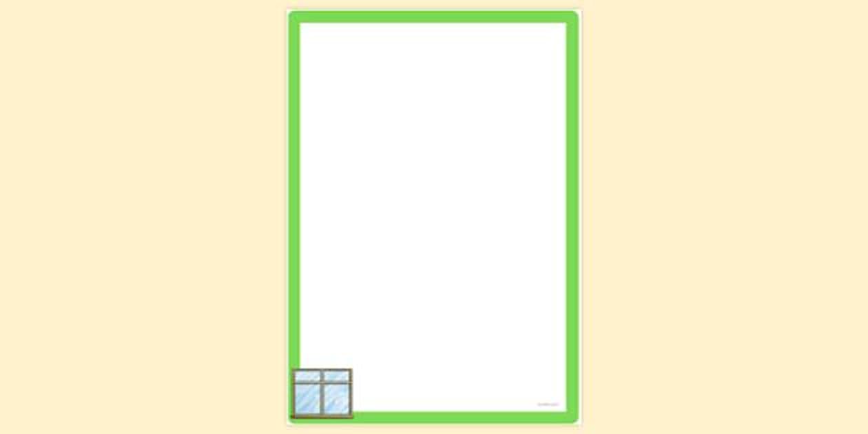 Window Border Maker Window Page Border | Page Borders | Twinkl (teacher made)